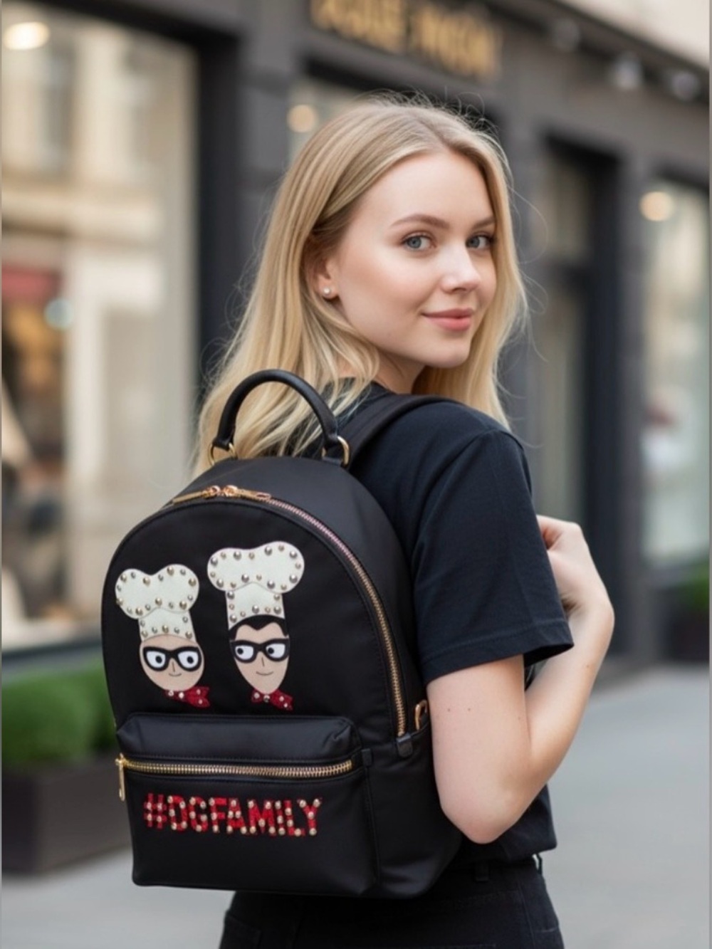 NWT $1673 Leather -Nylon Dolce & Gabbana Vulcano Women’s  Backpack - Picture 3 of 13